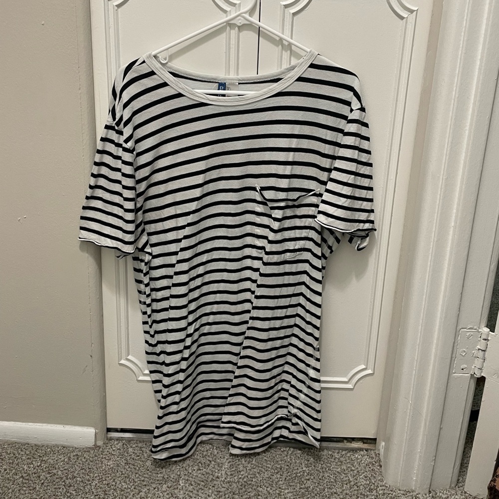 Striped tee.